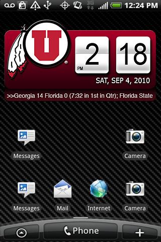 Utah Utes Clock Widget XL