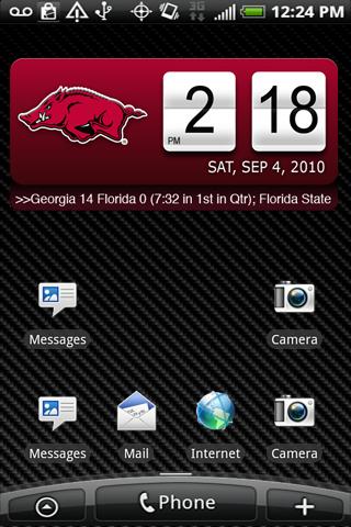 Arkansas Clock Widget XL Android Sports