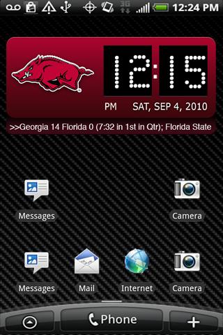 Arkansas Clock Widget XL Android Sports