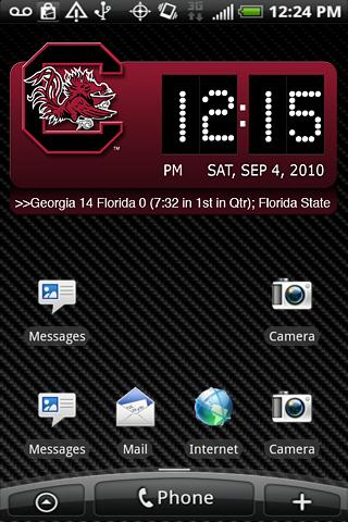 South Carolina Clock Widget XL Android Sports