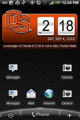 Oregon State Clock Widget XL Android Sports