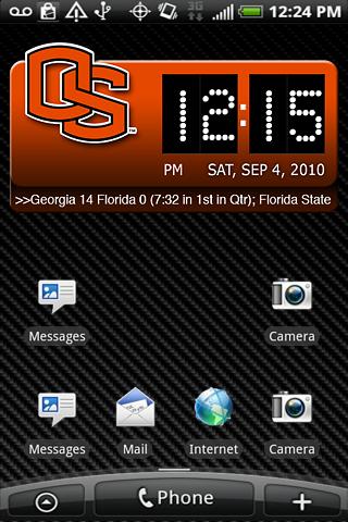 Oregon State Clock Widget XL Android Sports