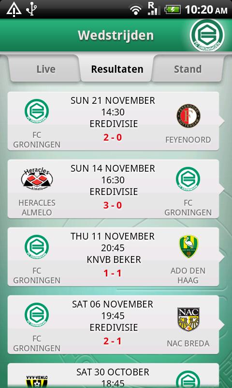 FC Groningen Android Sports
