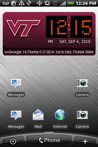 Virginia Tech Hokies Clock XL Android Sports