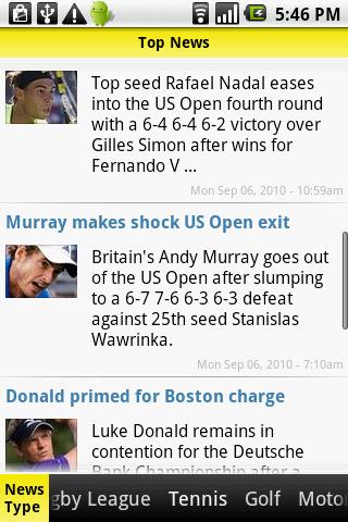 BBC Sports News Android Sports
