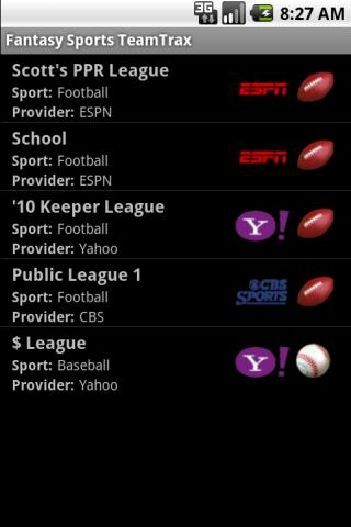 Fantasy Sports TeamTrax Android Sports