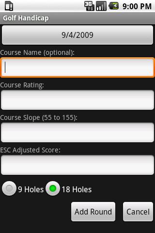 Golf Handicap Lite Android Sports