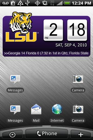 LSU Tigers Clock Widget XL Android Sports