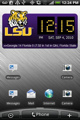 LSU Tigers Clock Widget XL Android Sports