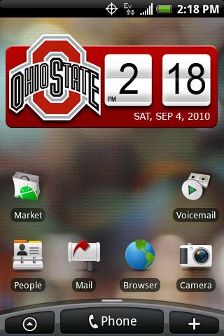 Ohio State Clock Widget XL Android Sports