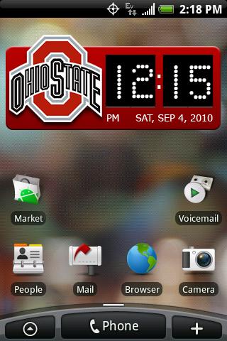 Ohio State Clock Widget XL Android Sports