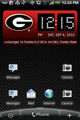Georgia Bulldogs Clock XL Android Sports