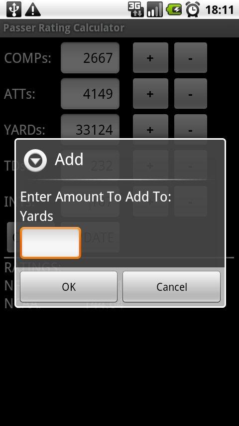 Passer Rating Calculator Android Sports