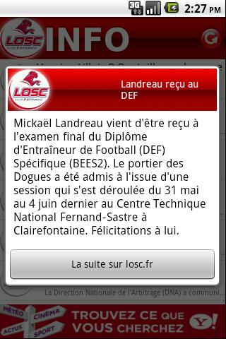 LOSC Info Android Sports