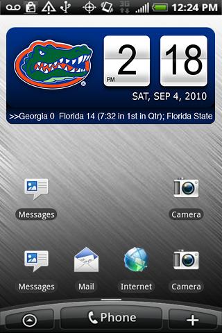 Florida Gators Clock Widget XL Android Sports