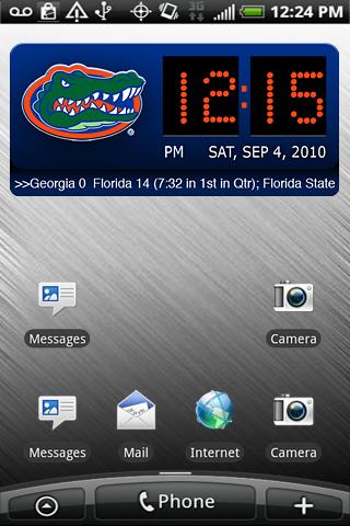Florida Gators Clock Widget XL Android Sports