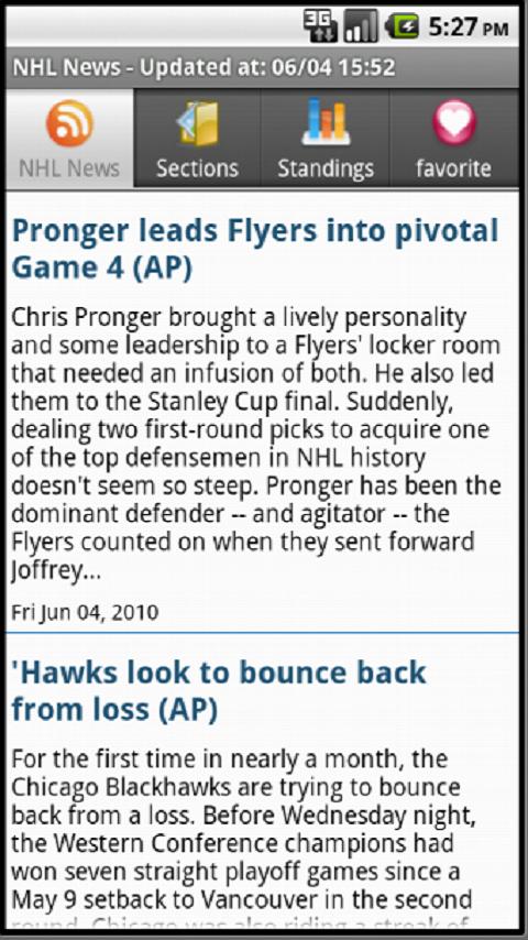 NHL Hockey News Android Sports