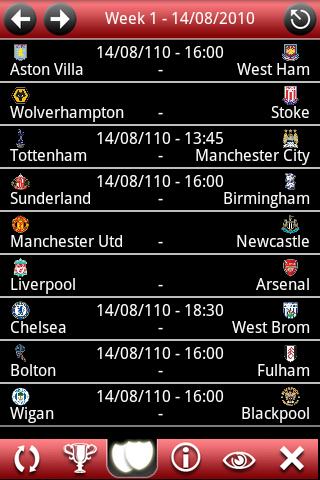 Premier League Pocket 10 Android Sports