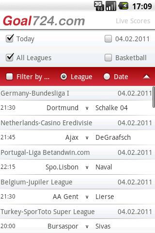 Goal724 Live Scores Android Sports