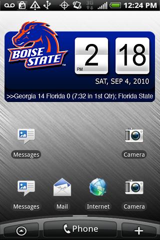 Boise State Clock Widget XL Android Sports