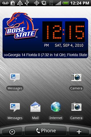 Boise State Clock Widget XL Android Sports
