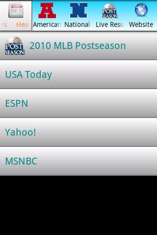 Major Baseball News Center Android Sports