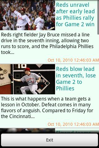 Major Baseball News Center Android Sports