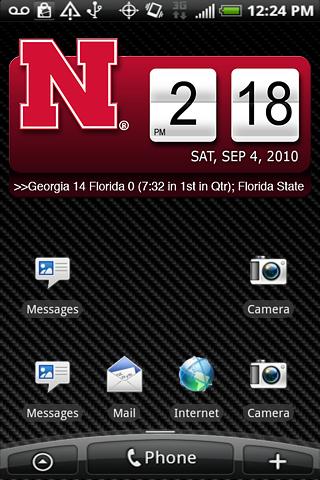 Nebraska Huskers Clock Widget Android Sports