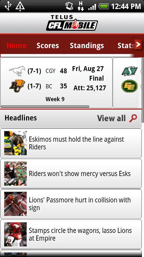 TELUS CFL Mobile Android Sports
