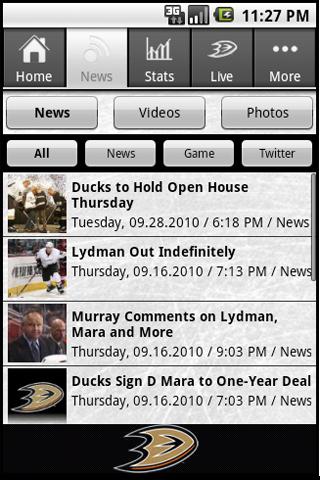 Anaheim Ducks Official App Android Sports