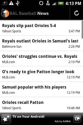 BAL Baseball News Android Sports