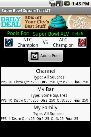 SuperBowl LXV SquareTrackIT Android Sports