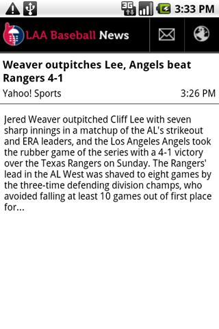 LAA Baseball News Android Sports