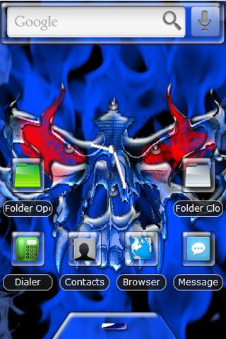 Fire Skull – Blue/Red Android Themes