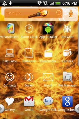 the fire Android Themes