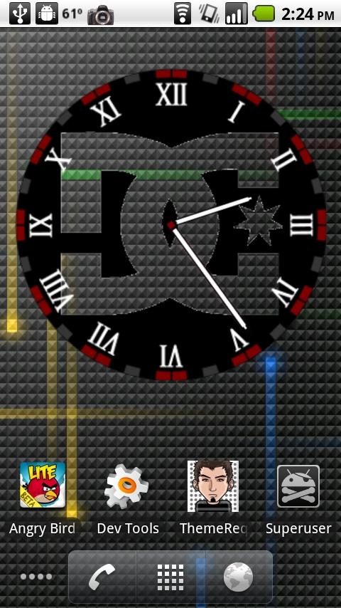 DC Shoes Transparent Clock Android Themes