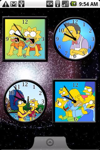 Simpsons Clock Widget Android Personalization