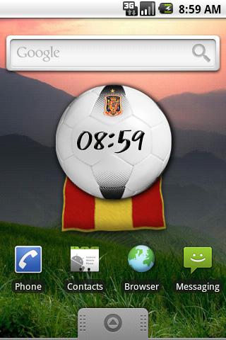 Spain Football Clock Android Themes