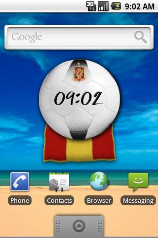 Spain Football Clock Android Themes