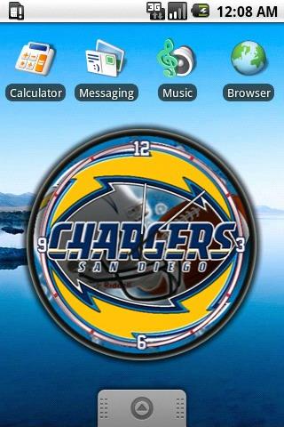 San Diego Chargers Clock Widg. Android Personalization