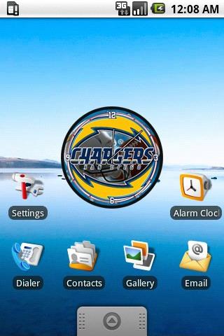 San Diego Chargers Clock Widg. Android Personalization