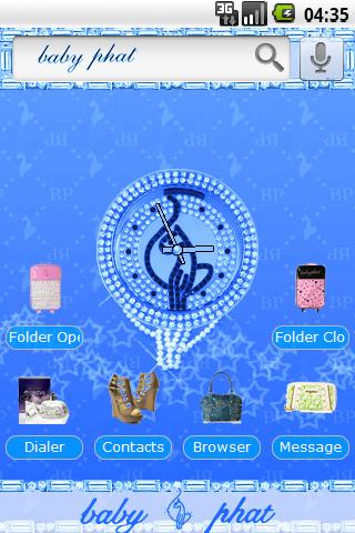 Theme: BabyPhat Blue Android Personalization