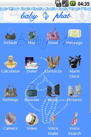 Theme: BabyPhat Blue Android Personalization