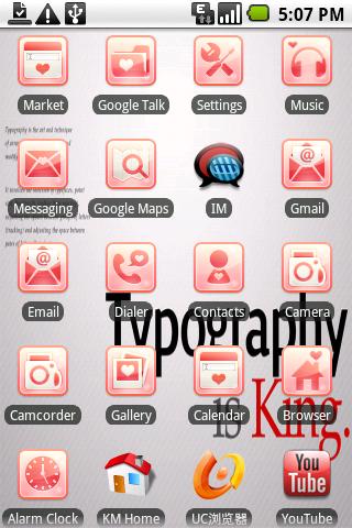 Typography is King Android Themes