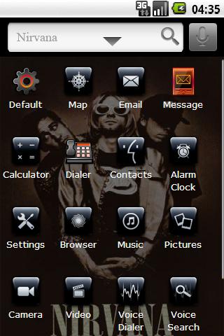 Nirvana – Black Icons Android Themes