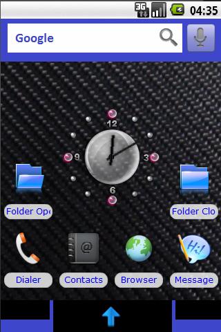 PandaHome Carbon Blue Android Themes
