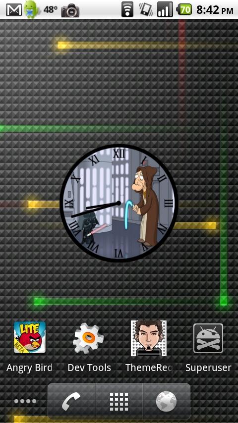 Family Guy Star Wars Clock Android Themes