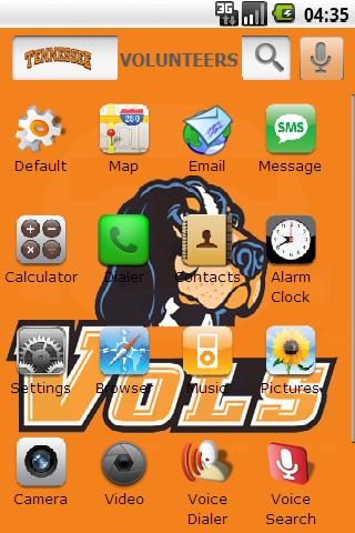 U. of Tennessee w/iPhone icons Android Themes