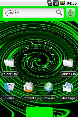 Swirls Lime Green Android Themes