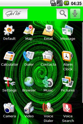 Swirls Lime Green Android Themes